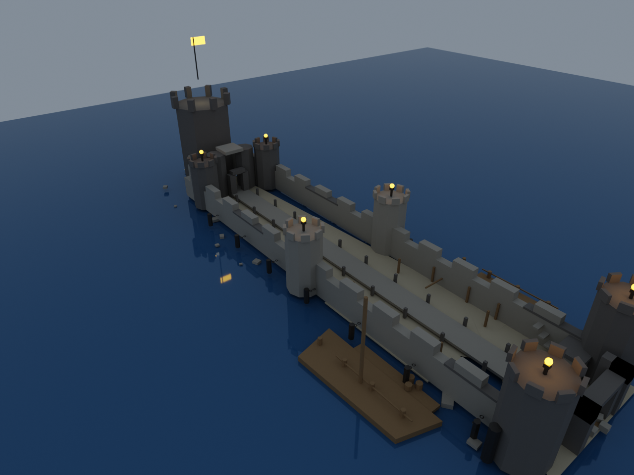 Marine citadel on a peninsula